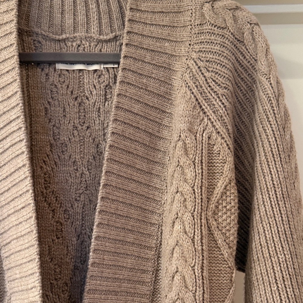 The Normal Brand Tan Cable Knit Cardigan - Picture 7 of 8